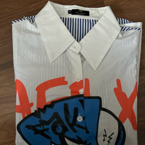 Coleman Collection Oversize Shirt MICCAKA duck Graphic Design Size S - Picture 4 of 8